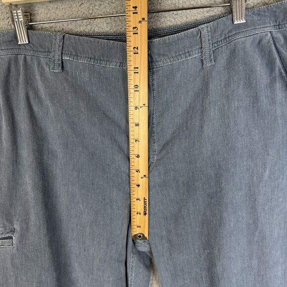 Carbon 2 Cobalt Pants Men's 40x29 Blue Cotton Linen Flat Front Straight Leg - Picture 6 of 10